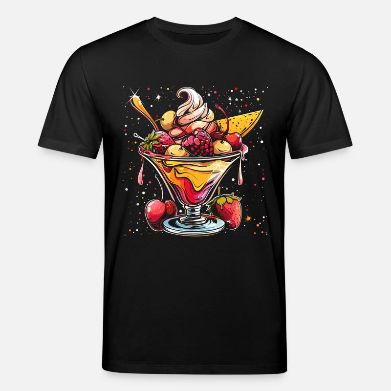 Eisbecher Grafik - Stanley/Stella Unisex Bio-T-Shirt CREATOR  - Schwarz