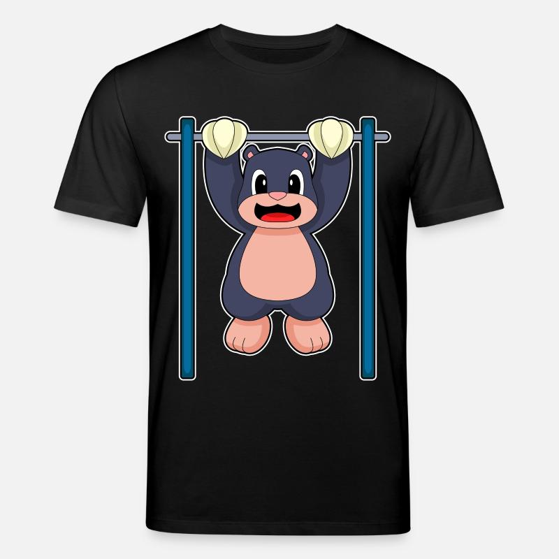 Mole Bodybuilder Pull-ups Bodybuilding - Stanley/Stella CREATOR Unisex Organic T-Shirt - black