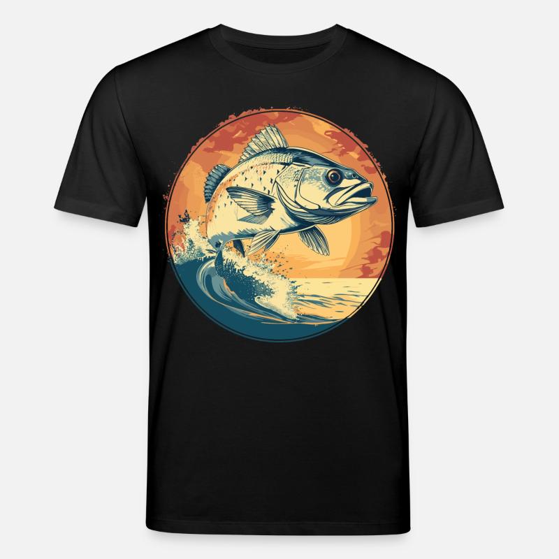 Fisch Illustration - Stanley/Stella Unisex Bio-T-Shirt CREATOR  - Schwarz