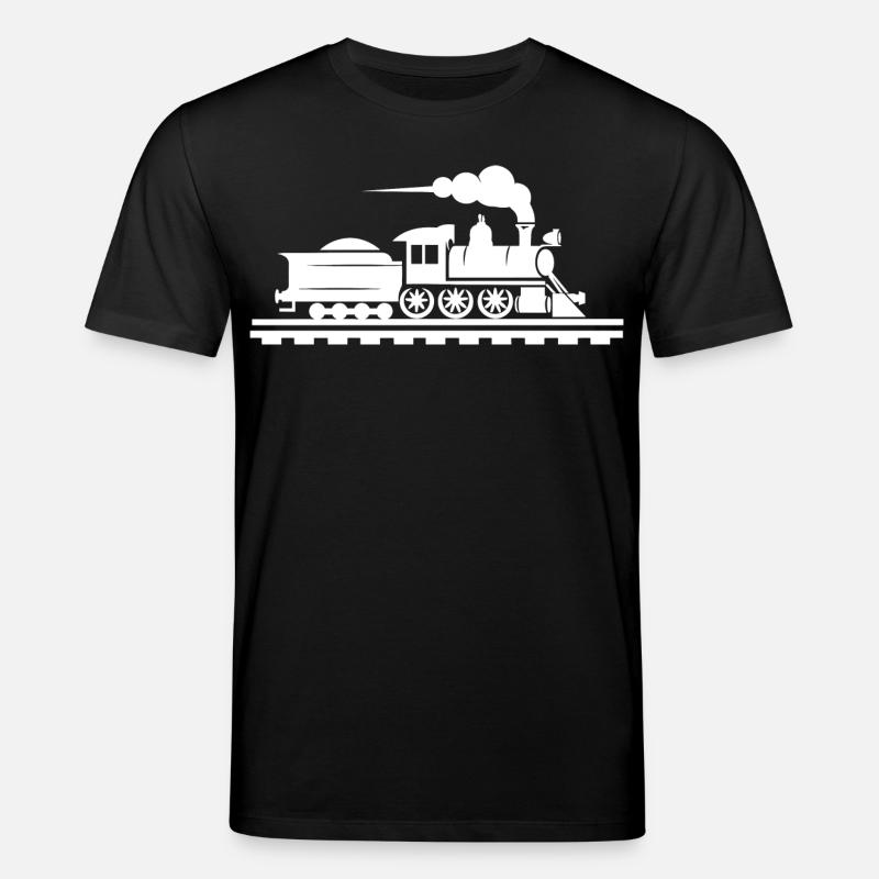 Eisenbahn Zeichnung - Stanley/Stella Unisex Bio-T-Shirt CREATOR  - Schwarz