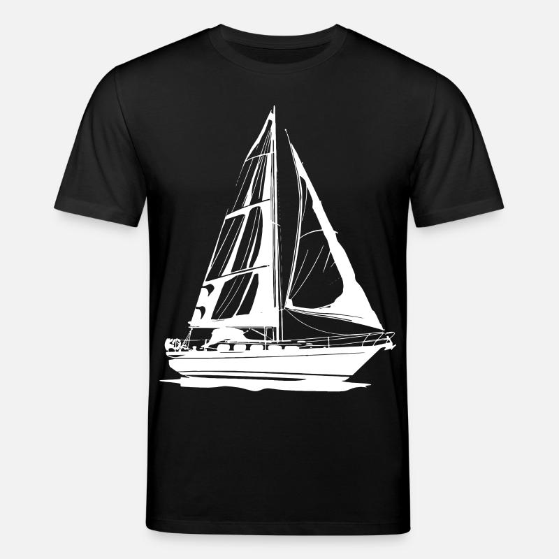 Dessin de voilier - T-shirt bio CREATOR Stanley/Stella Unisexe - noir