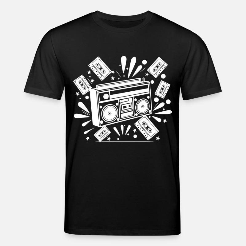 Ghettoblaster, Musik, Nostalgie - Stanley/Stella Unisex Bio-T-Shirt CREATOR  - Schwarz