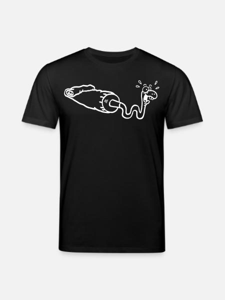 White snake and gouache tube - Stanley/Stella CREATOR Unisex Organic T-Shirt - black