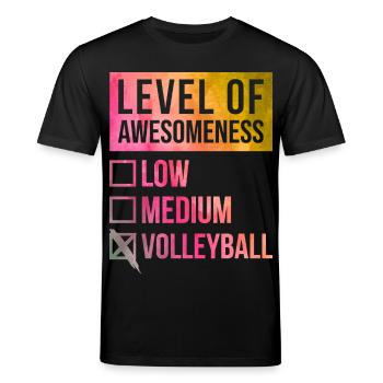 Volleyball Volleyball Volleyball - Stanley/Stella Unisex Bio-T-Shirt CREATOR  - Schwarz - Vorne - Alina (178cm) & Michal (187cm)