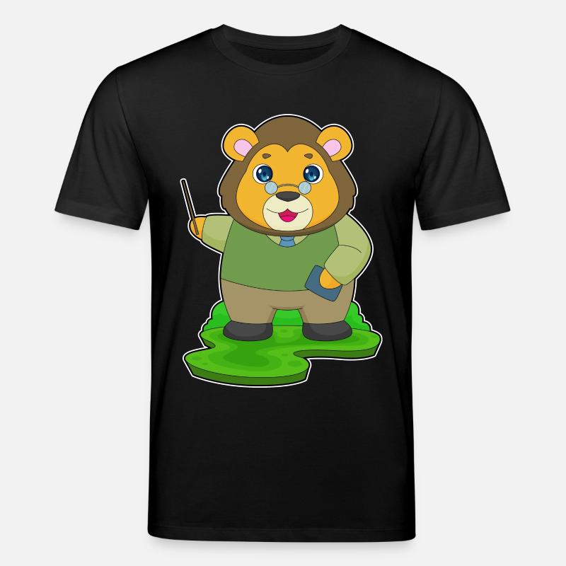 Löwe Lehrer Pointer - Stanley/Stella Unisex Bio-T-Shirt CREATOR  - Schwarz