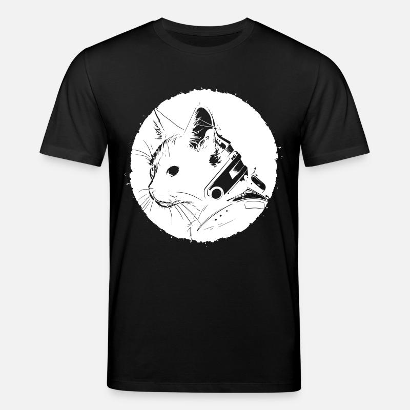 Steampunk Katze - Stanley/Stella Unisex Bio-T-Shirt CREATOR  - Schwarz