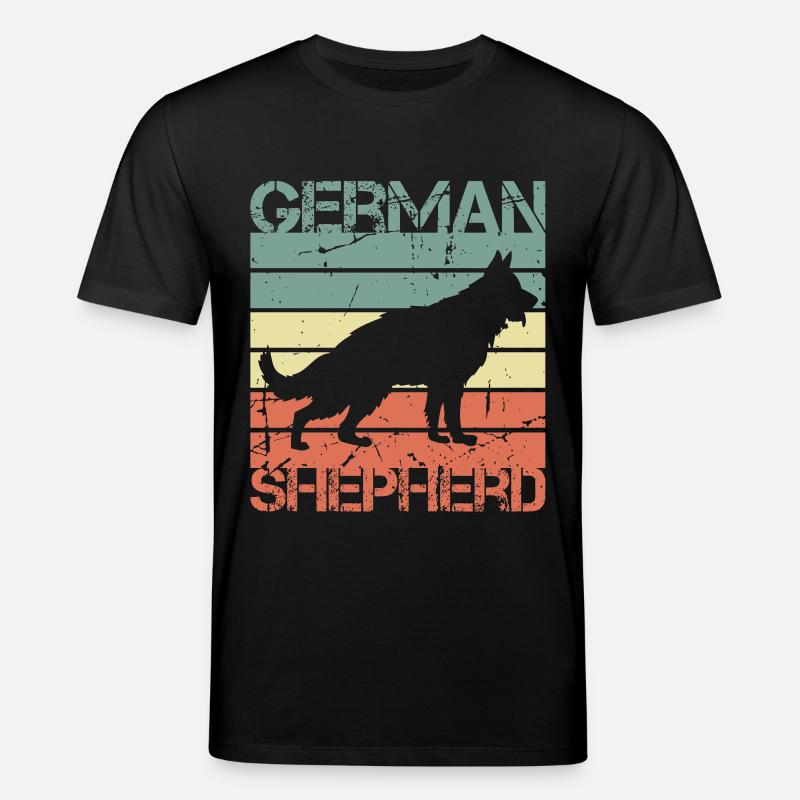 Retro Deutscher Schäferhund - Stanley/Stella Unisex Bio-T-Shirt CREATOR  - Schwarz