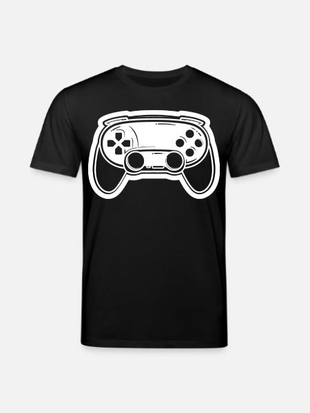 Video Game Controller Drawing - Stanley/Stella CREATOR Unisex Organic T-Shirt - black