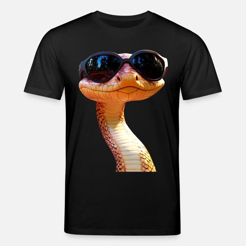Schlange Python Kobra Mamba Klapperschlange Snake - Stanley/Stella Unisex Bio-T-Shirt CREATOR  - Schwarz