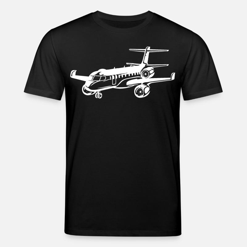 Flugzeug Zeichnung - Stanley/Stella Unisex Bio-T-Shirt CREATOR  - Schwarz