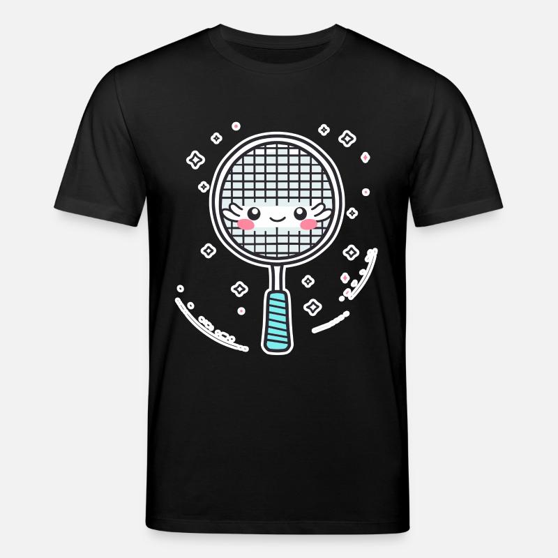 Badminton Racket Comic Look - Stanley/Stella CREATOR Unisex Organic T-Shirt - black