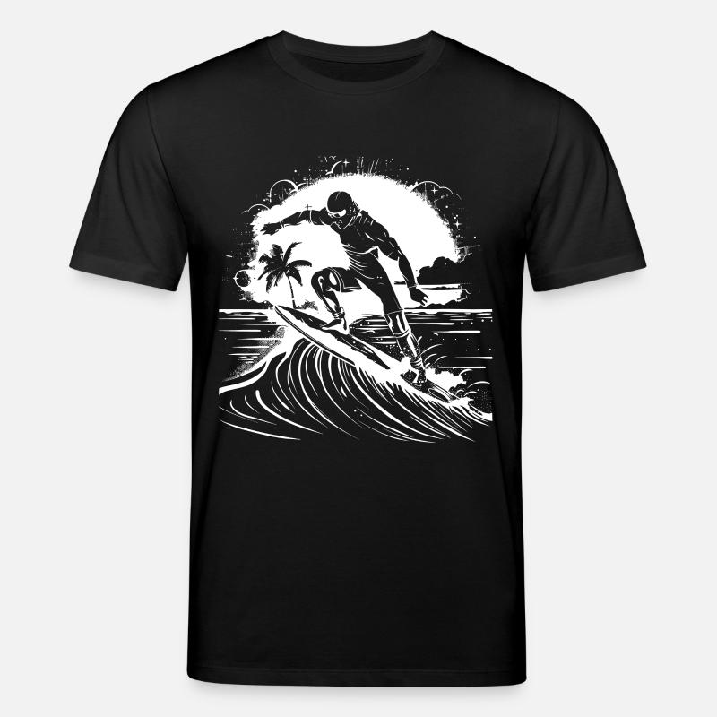 Surfer Grafik - Stanley/Stella Unisex Bio-T-Shirt CREATOR  - Schwarz