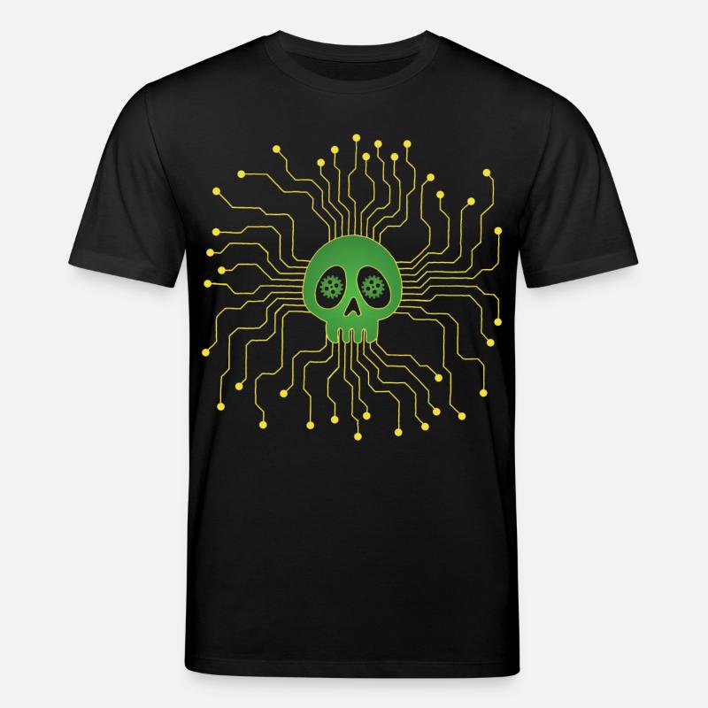 Microprocessor skull - Stanley/Stella CREATOR Unisex Organic T-Shirt - black