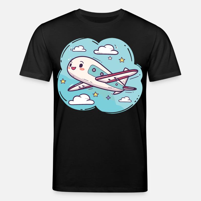 Look de bande dessinée d’avion - T-shirt bio CREATOR Stanley/Stella Unisexe - noir