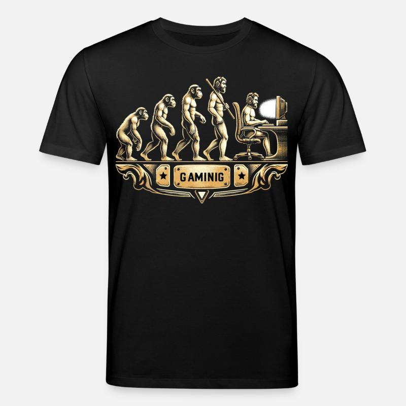 Évolution du rétro du jeu - T-shirt bio CREATOR Stanley/Stella Unisexe - noir