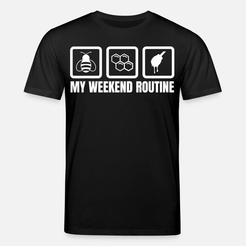 Ma routine du week-end - T-shirt bio CREATOR Stanley/Stella Unisexe - noir