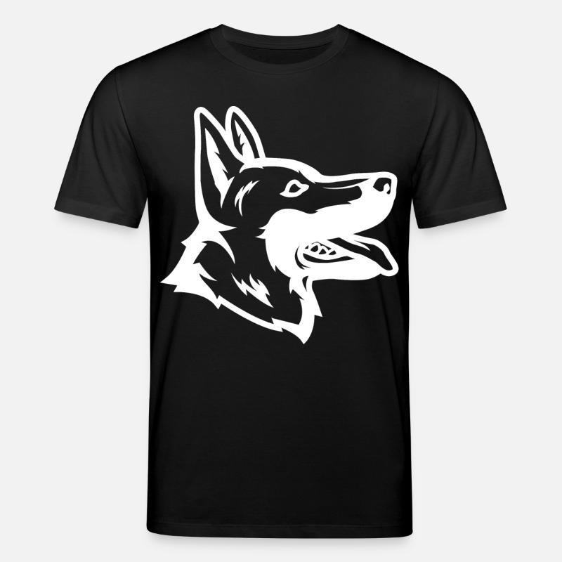 Schäferhund Zeichnung - Stanley/Stella Unisex Bio-T-Shirt CREATOR  - Schwarz