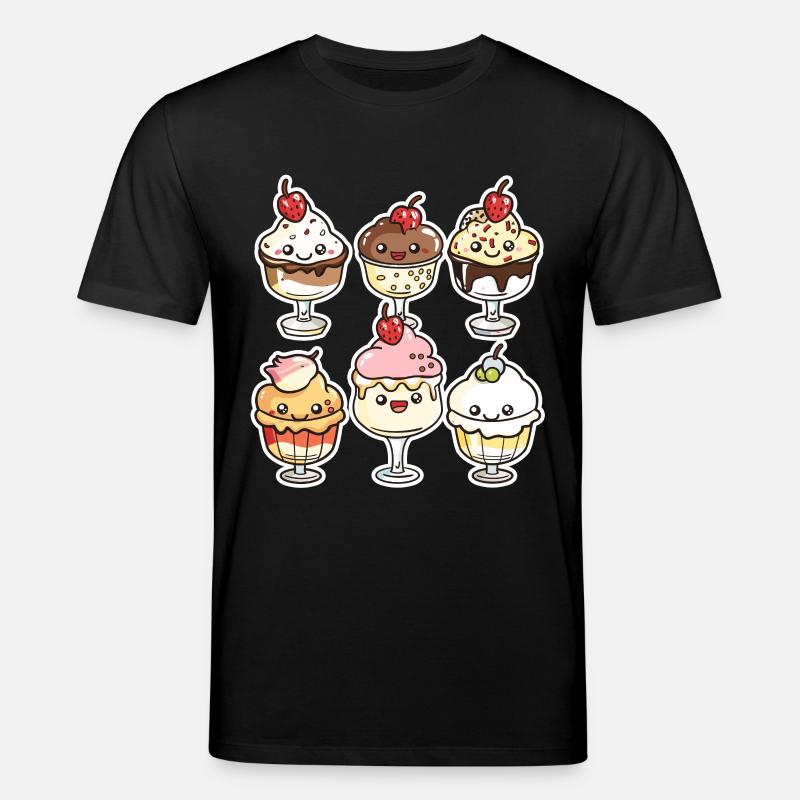 Eiscreme Karikatur - Stanley/Stella Unisex Bio-T-Shirt CREATOR - Schwarz