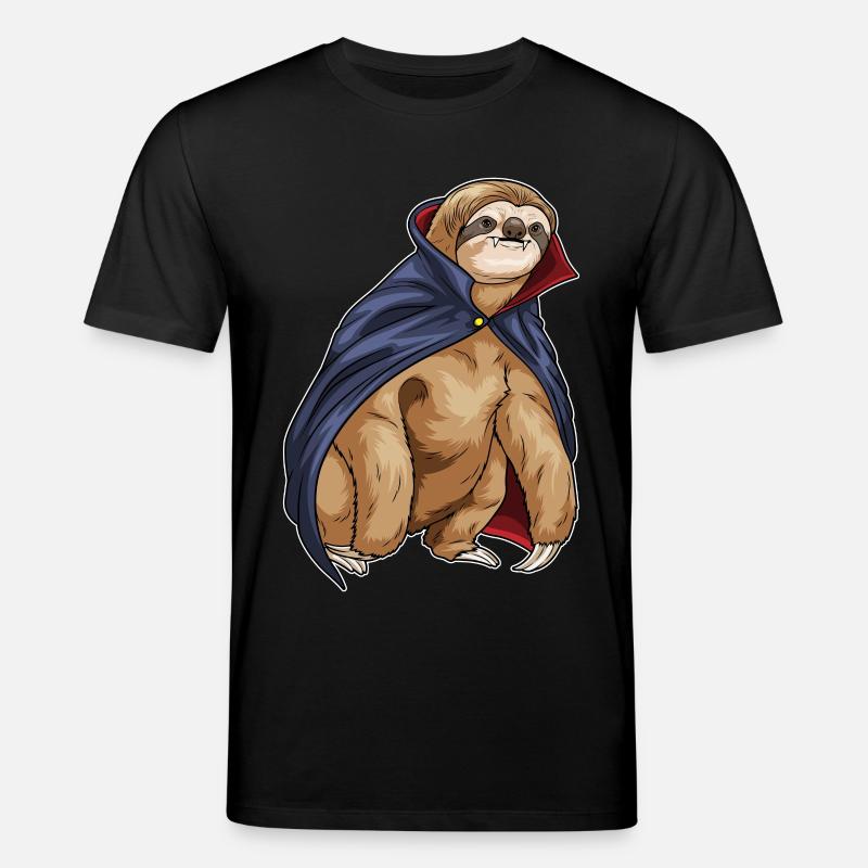 Sloth Halloween Vampire - Stanley/Stella CREATOR Unisex Organic T-Shirt - black