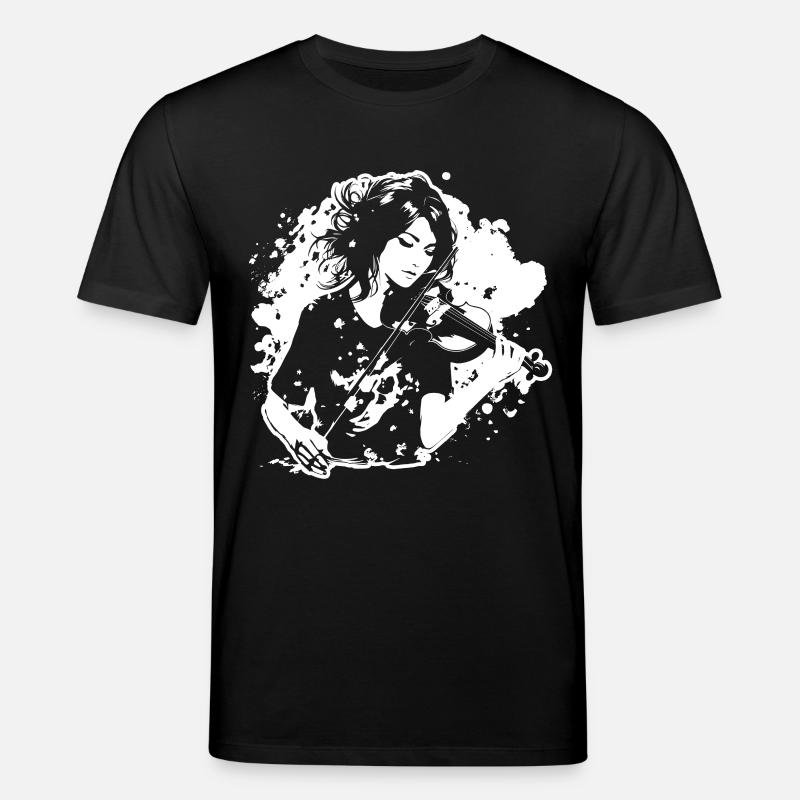 Weibliche Violinistin - Stanley/Stella Unisex Bio-T-Shirt CREATOR  - Schwarz