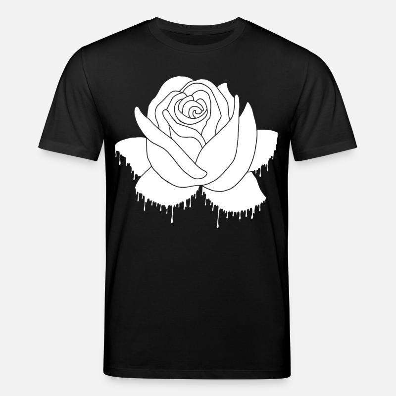 Graffiti d'une rose blanche - T-shirt bio CREATOR Stanley/Stella Unisexe - noir