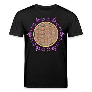 Fleur de Vie - T-shirt bio CREATOR Stanley/Stella Unisexe - noir - Devant - Alina (178cm) & Michal (187cm)