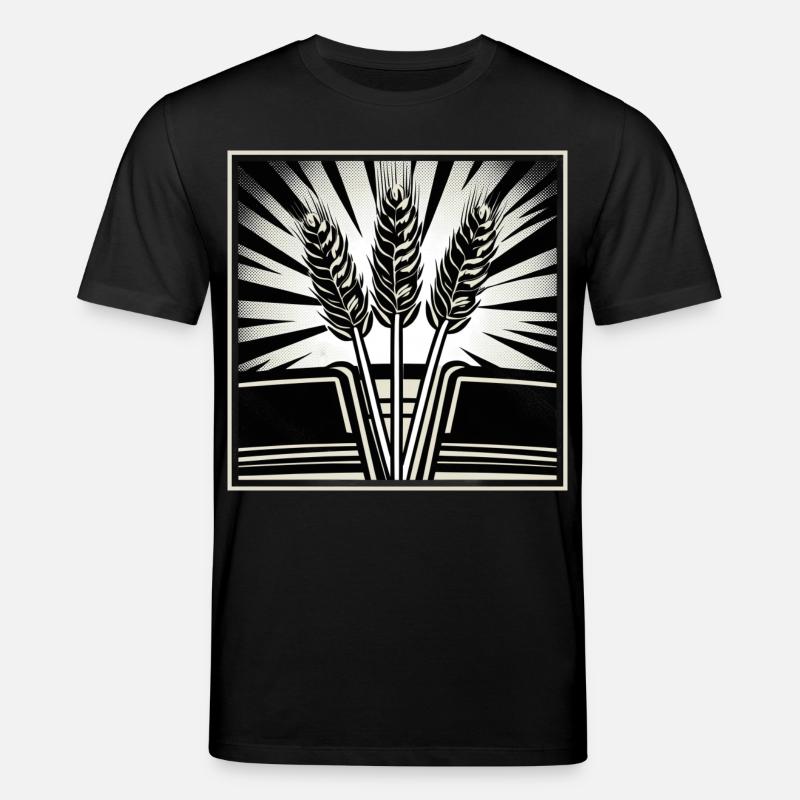 3 Ähren Getreide Weizen - Stanley/Stella Unisex Bio-T-Shirt CREATOR  - Schwarz