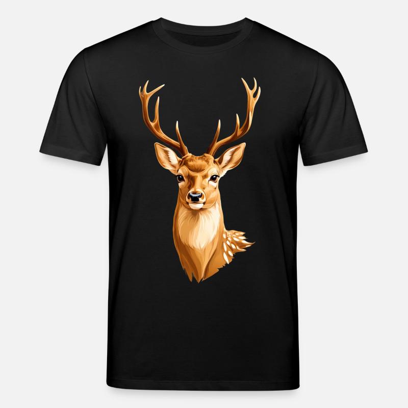 Goldener Hirsch - Stanley/Stella Unisex Bio-T-Shirt CREATOR  - Schwarz