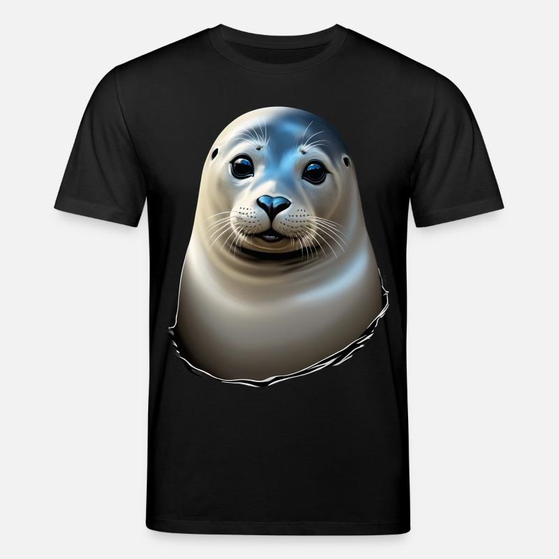 Schöne Robbe - Stanley/Stella Unisex Bio-T-Shirt CREATOR  - Schwarz