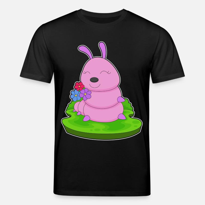 Raupe Blumen - Stanley/Stella Unisex Bio-T-Shirt CREATOR  - Schwarz