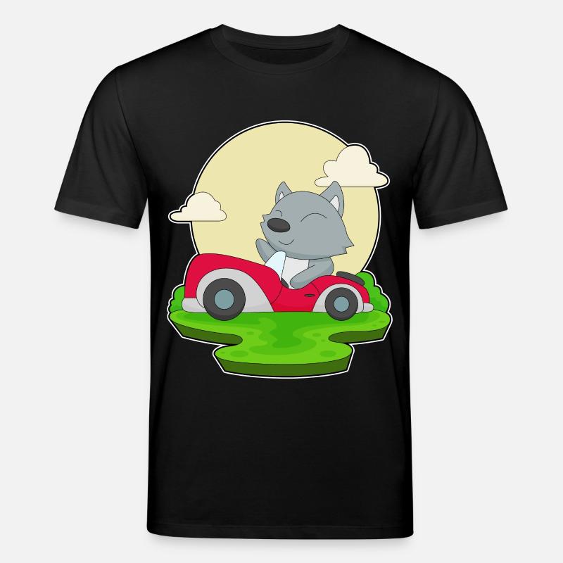 Katze Auto - Stanley/Stella Unisex Bio-T-Shirt CREATOR  - Schwarz