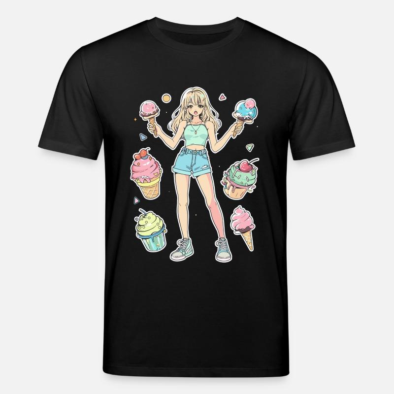 Eiscreme Mädchen - Stanley/Stella Unisex Bio-T-Shirt CREATOR  - Schwarz