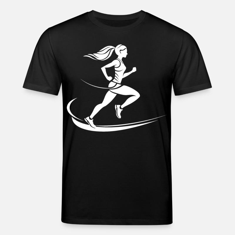 Dessin du coureur - T-shirt bio CREATOR Stanley/Stella Unisexe - noir