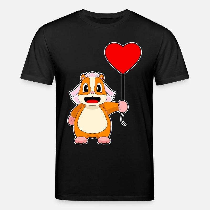 Hamster Braut Herz Hochzeit - Stanley/Stella Unisex Bio-T-Shirt CREATOR - Schwarz