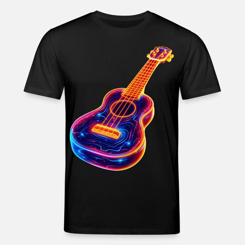 Ukulele Synthwave - Stanley/Stella CREATOR Unisex Organic T-Shirt - black