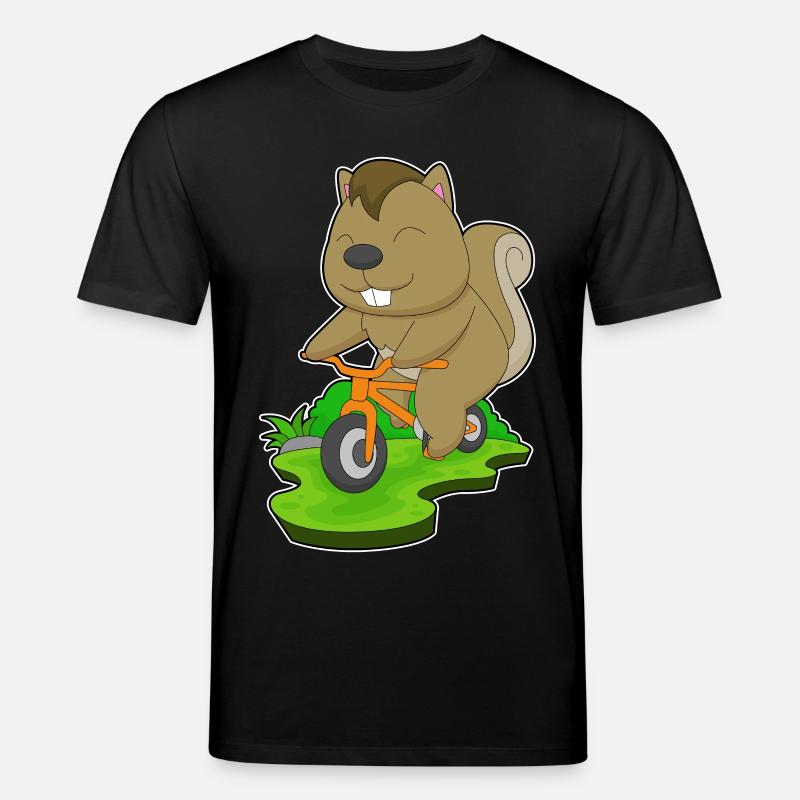 Eichhörnchen Fahrrad - Stanley/Stella Unisex Bio-T-Shirt CREATOR - Schwarz