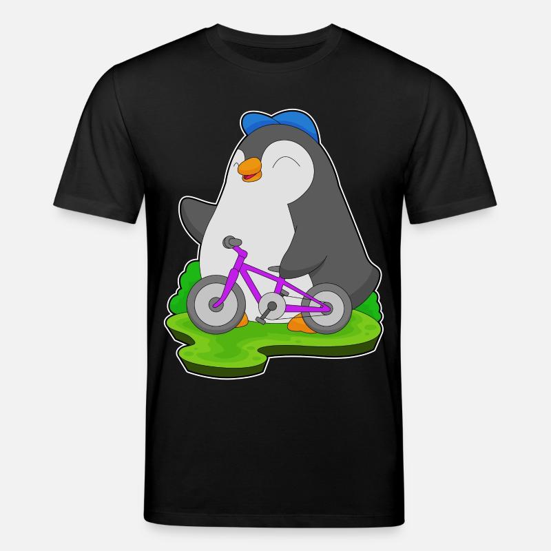 Vélo pingouin - T-shirt bio CREATOR Stanley/Stella Unisexe - noir