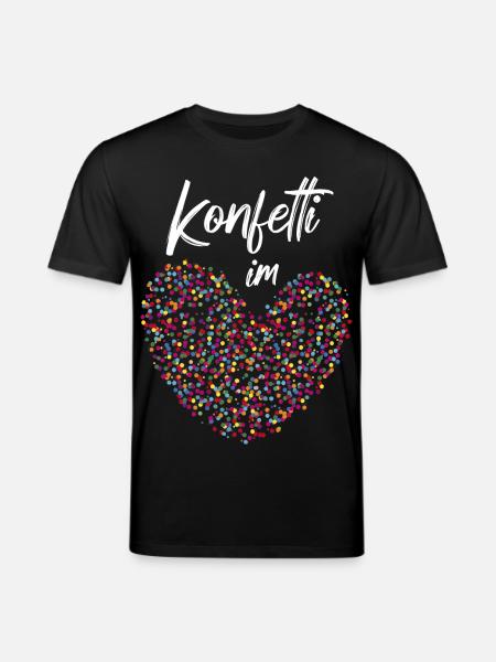 Stimmung Konfetti Fasching Karneval Silvester - Stanley/Stella Unisex Bio-T-Shirt CREATOR - Schwarz