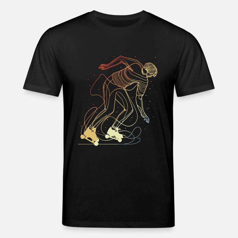 Retro Roller Skater - Stanley/Stella Unisex Bio-T-Shirt CREATOR  - Schwarz