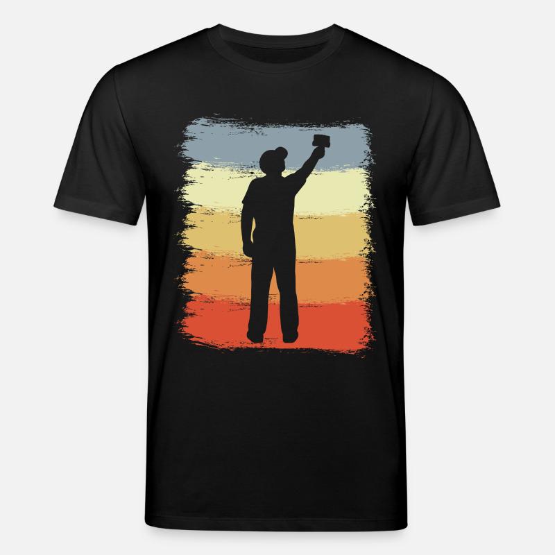 Maler Retro Look - Stanley/Stella Unisex Bio-T-Shirt CREATOR  - Schwarz