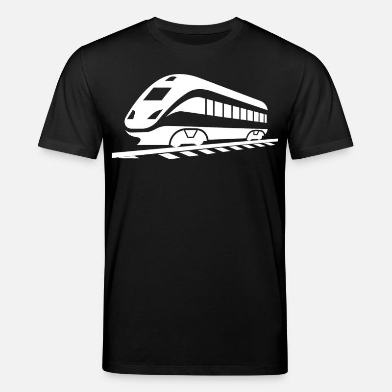 Eisenbahn Zeichnung - Stanley/Stella Unisex Bio-T-Shirt CREATOR  - Schwarz