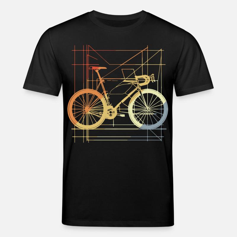 Fahrrad Zeichnung Retro - Stanley/Stella Unisex Bio-T-Shirt CREATOR  - Schwarz