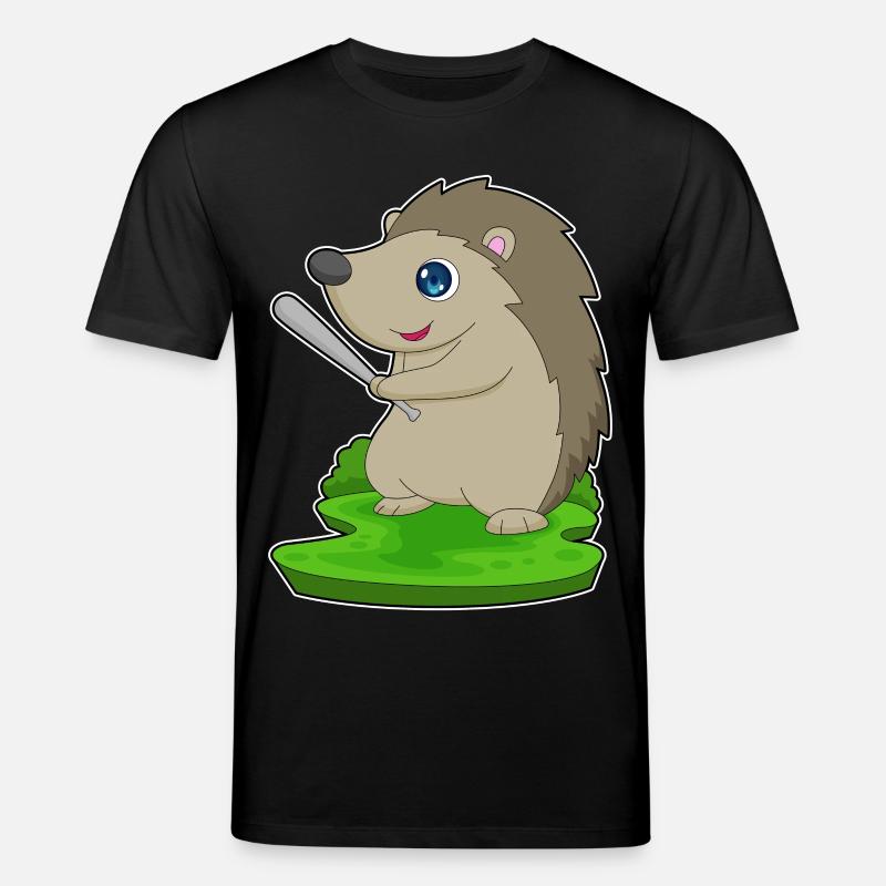 Hérisson Baseball Batte de Baseball - T-shirt bio CREATOR Stanley/Stella Unisexe - noir