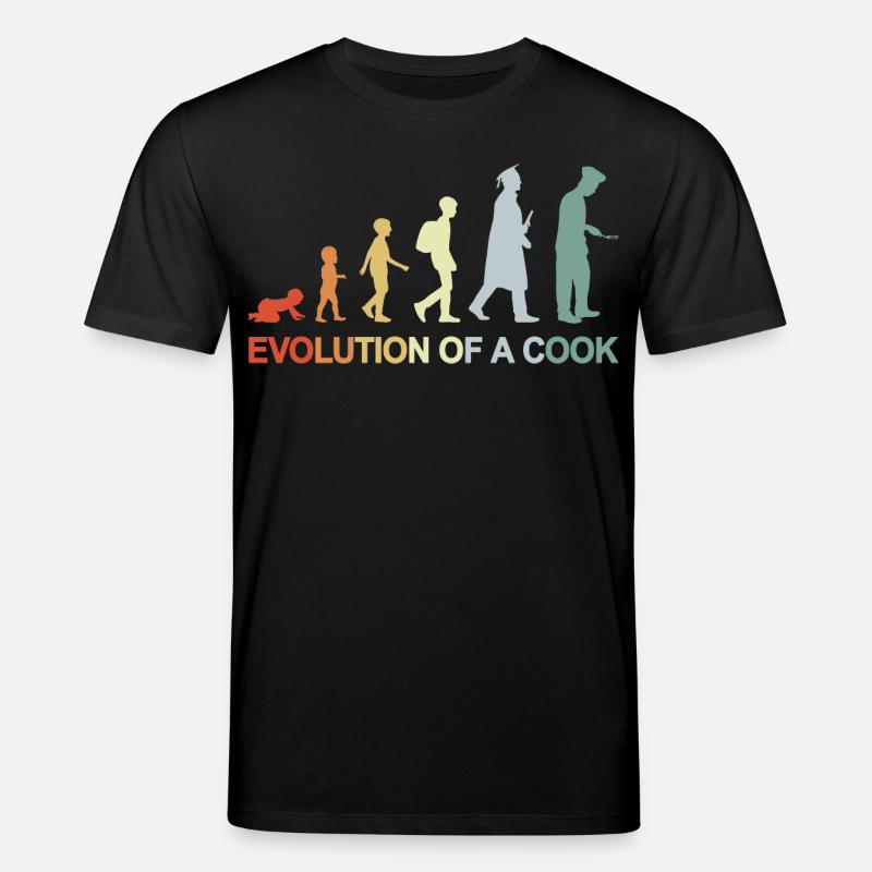 Evolution d’un cuisinier - T-shirt bio CREATOR Stanley/Stella Unisexe - noir