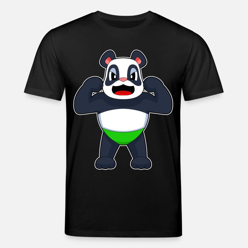 Panda Bodybuilder Musculation - T-shirt bio CREATOR Stanley/Stella Unisexe - noir