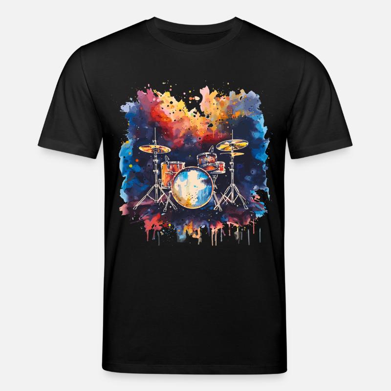 Schlagzeug Synthwave - Stanley/Stella Unisex Bio-T-Shirt CREATOR  - Schwarz