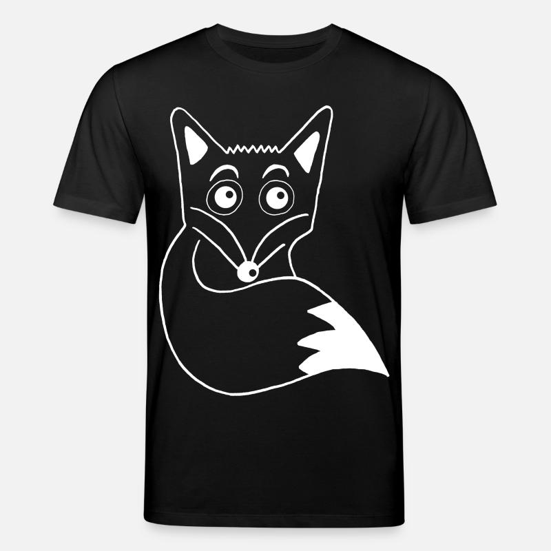 Cute White Fox - Stanley/Stella CREATOR Unisex Organic T-Shirt - black