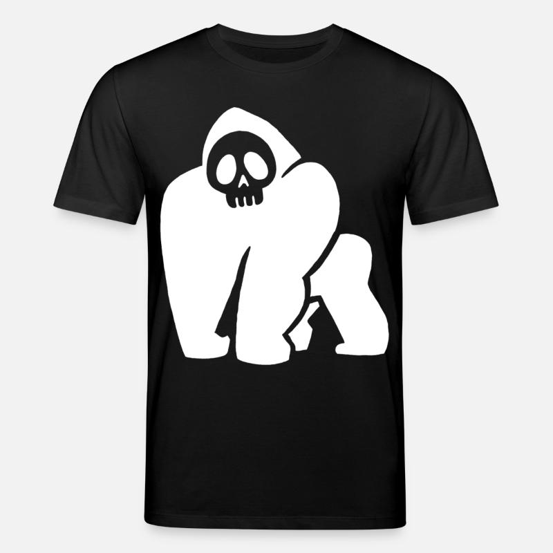 White Gorilla Skull - Stanley/Stella CREATOR Unisex Organic T-Shirt - black