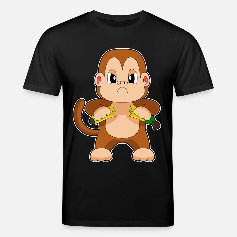 Affe Banane  - Stanley/Stella Unisex Bio-T-Shirt CREATOR  - Schwarz
