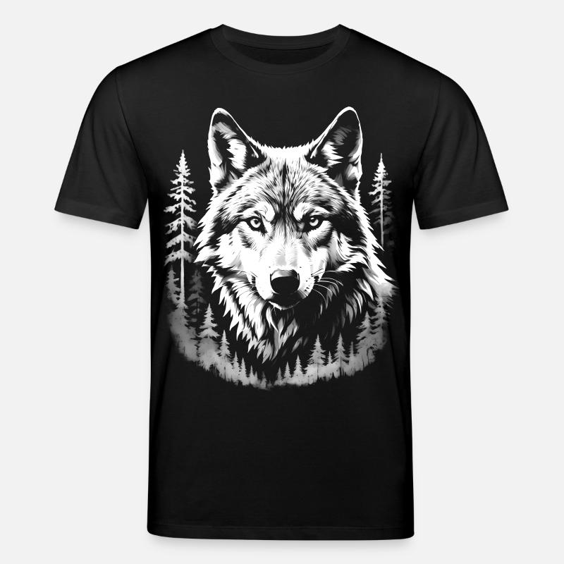 Wolf, Wald - Stanley/Stella Unisex Bio-T-Shirt CREATOR  - Schwarz
